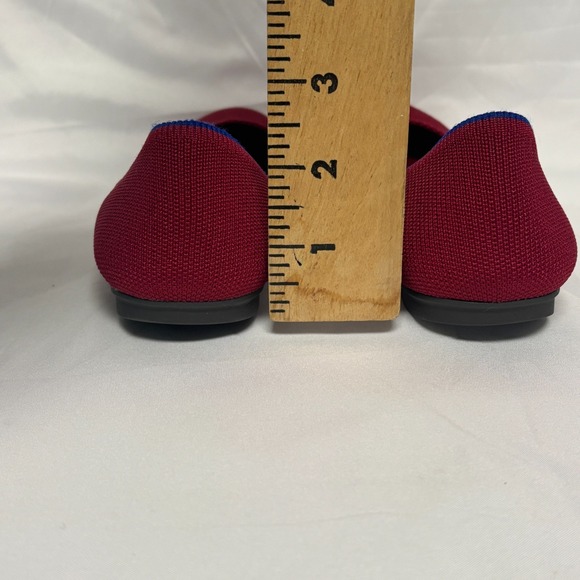 Rothys Scooter Bright Red The Flats Comfort Ballet Shoe Classic Round Toe Sz W6 - Picture 4 of 7